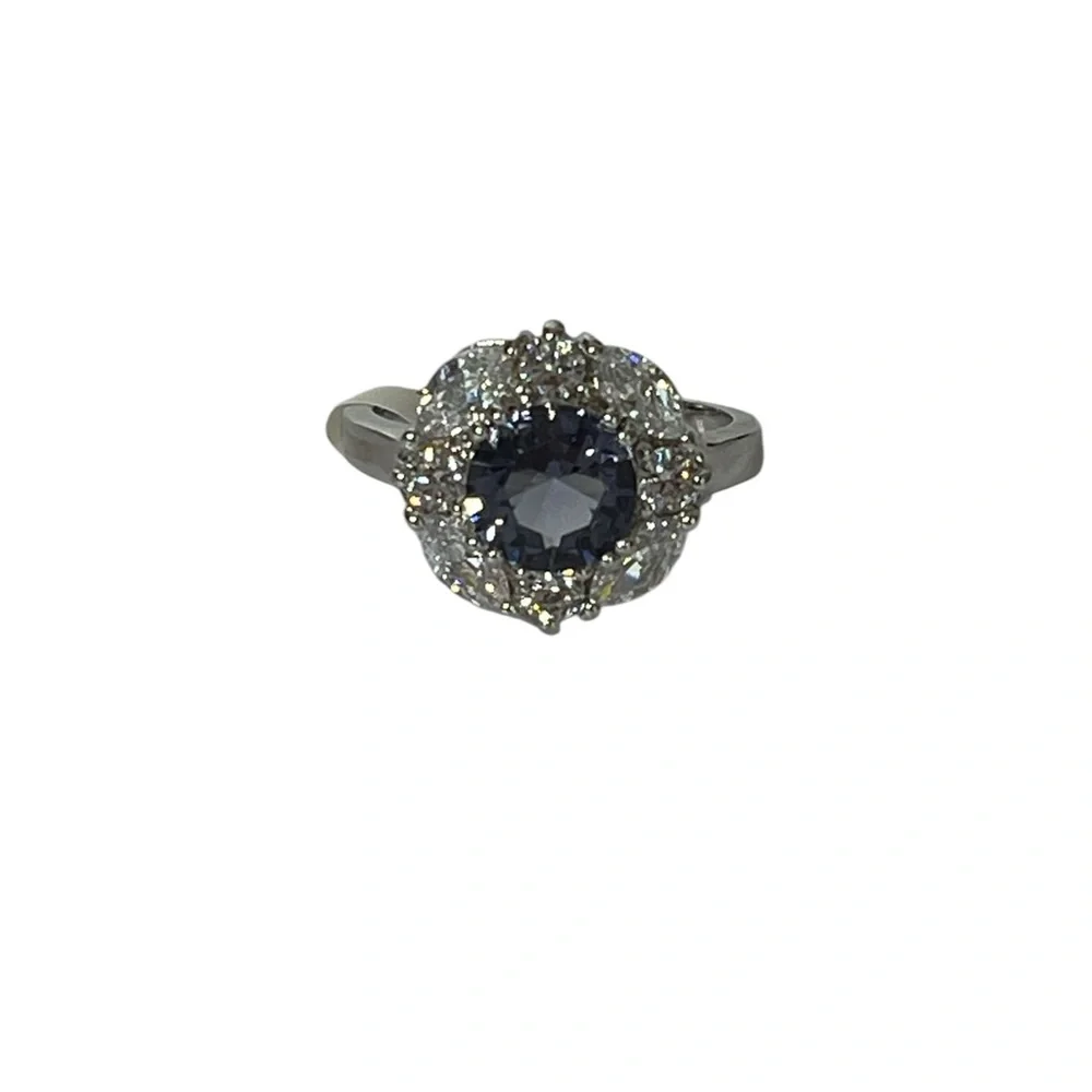 Brenda‎ Stone Tanzanite Lab Rhodium Plated Bringing The Sass Women's 7 Ring